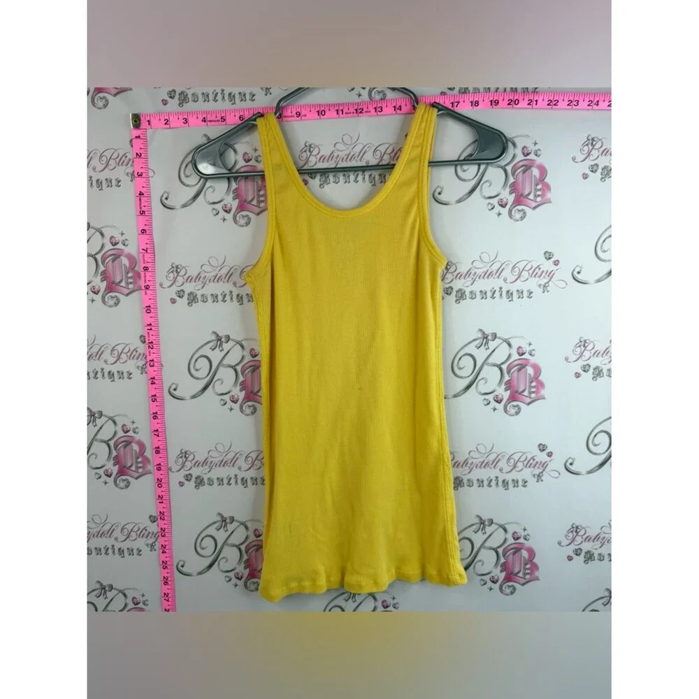 725 originals tank top stretchy bright Everyday Ribbed Tank Top - Yellow - Picture 2 of 10